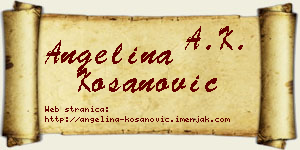 Angelina Kosanović vizit kartica